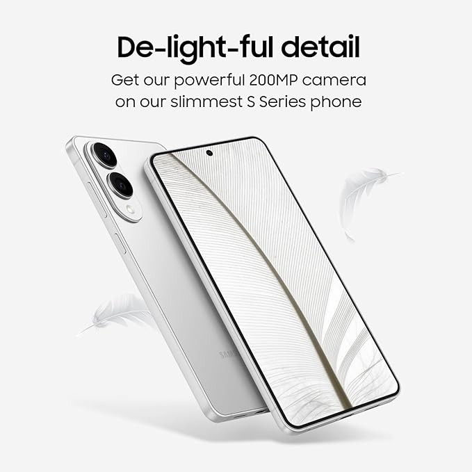 SAMSUNG Galaxy S25 Edge Phone, 256 GB AI Smartphone, Unlocked Android, Night Video, Fast Processor, ProScaler Display, All-Day Battery, 2025, US 1 Yr Manufacturer Warranty, Titanium Icyblue