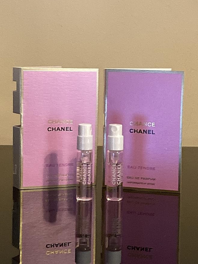 Set of 2 - Chance Eau Tendre for Women, Eau De Parfum Spray 0.05oz/1.5ml Vial Sampler