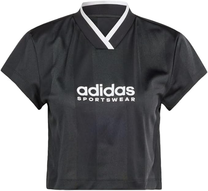 adidas Womens Tiro Colorblock Cropped Tee