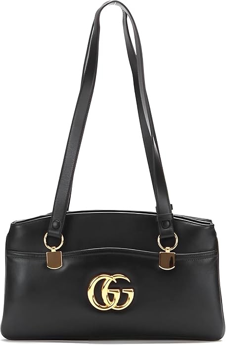 Gucci Soho Leather Top Handle Bag Zip Gold Leather Shoulder Italy Handbag New