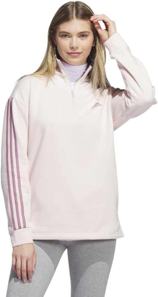 adidas Women's Quarter Zip Fleece Sweatshirt
