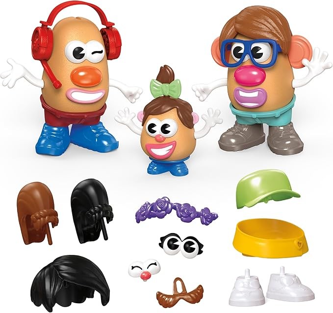 POTATO HEAD Create Your Family Set with 44 Parts and Pieces, Creative Toddler and Preschool Toys for 2 Year Old Girls and Boys and Up (Amazon Exclusive)