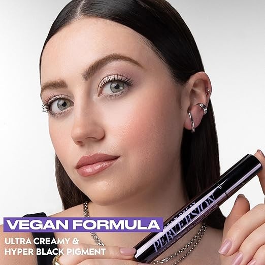 Urban Decay Perversion Volumizing Mascara - Intense Black Lengthening Mascara, Smudge-Resistant, Flake-free, Buildable Lash Volume & Length, Curling & Separating, Vegan Formula, Cruelty-free