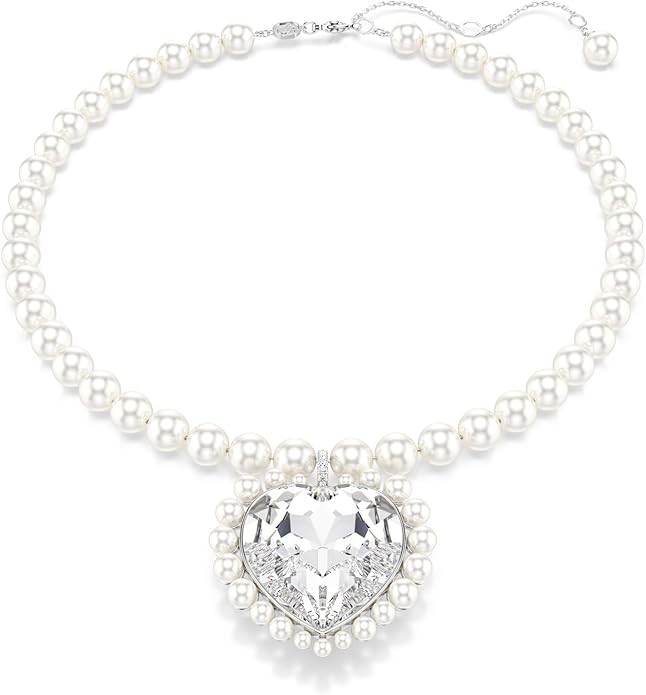 Swarovski Ariana Grande Collection, Clear Crystal & Pearls, Rhodium Finish, Necklaces, Earrings and Bracelets