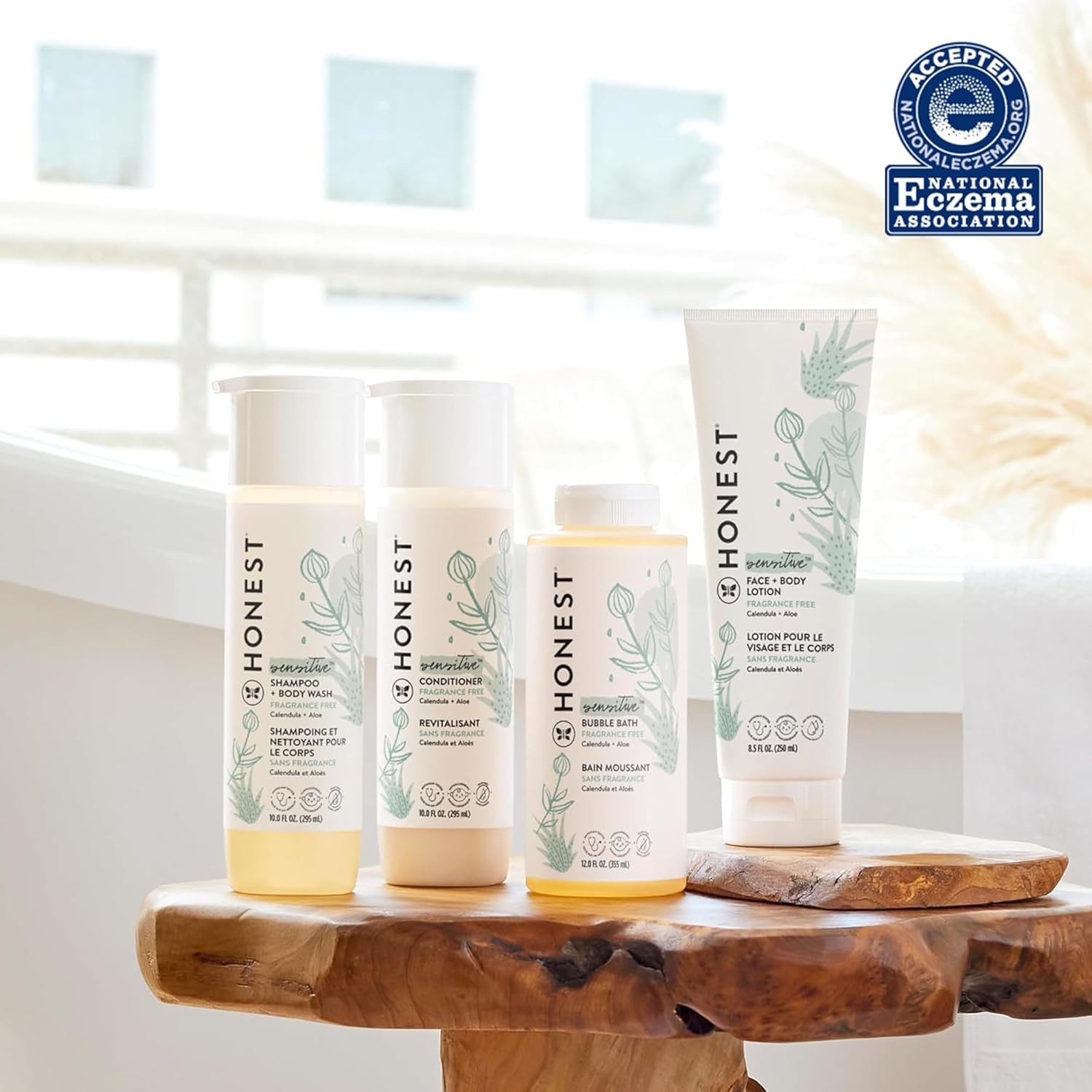 The Honest Company 2-in-1 Cleansing Shampoo + Body Wash for Sensitive Skin | Gentle on Babies | Naturally Derived, Tear-Free, Hypoallergenic | Fragrance-Free, 10 fl oz