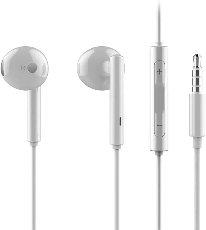 HUAWEI Original HUAWEI Honor Earphone AM115 Wired Half In-ear Headset 3.5mm Jack With Microphone Volume Control For Huawei P10 P20 Lite Mobile Phones Tablet Computer