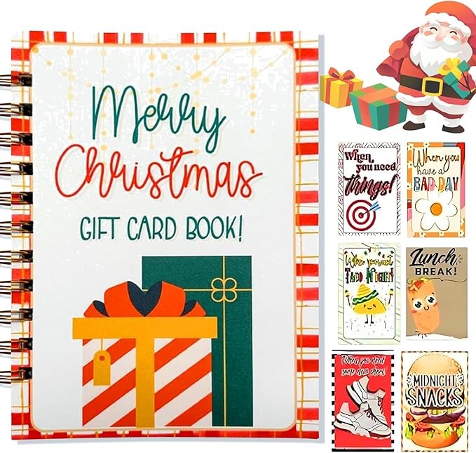 Christmas Gift Card Book Holder, College Survival Gift Card Book, High School Going Away to College Gifts of Year Student Gifts for Her-Him-Friends-Son，Holiday Student Gifts.
