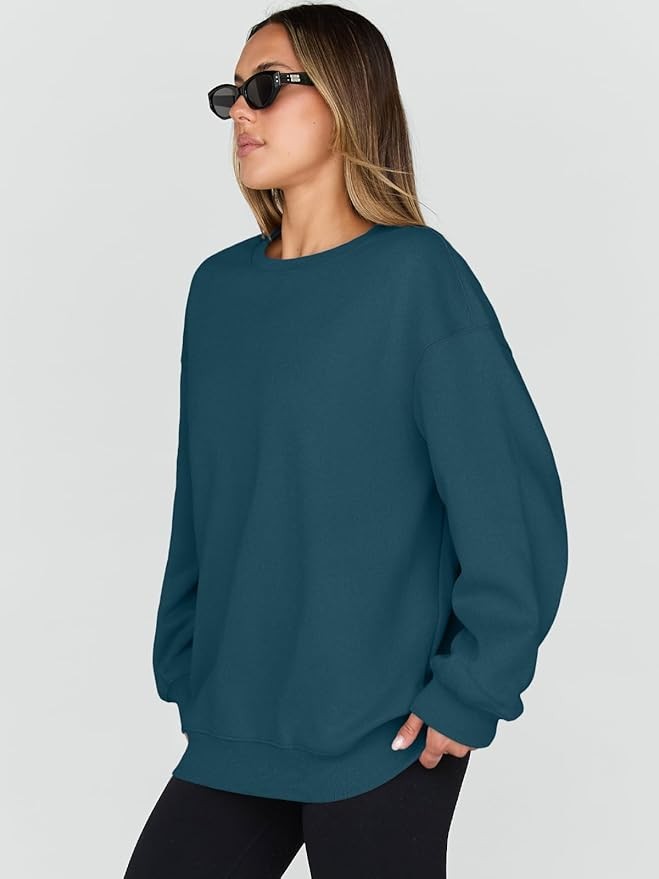 Trendy Queen Sweatshirts for Women Hoodies Oversized Crewneck Tops Sweaters Comfy Fall Winter Outfits Clothes 2025 Fashion