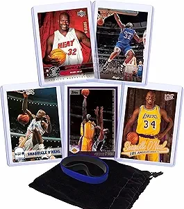 Shaquille O'Neal Basketball Cards Assorted (5) Bundle - Orlando Magic, Los Angeles Lakers Trading Card Gift Pack